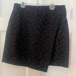 Madewell Black Lace Mini Skirt